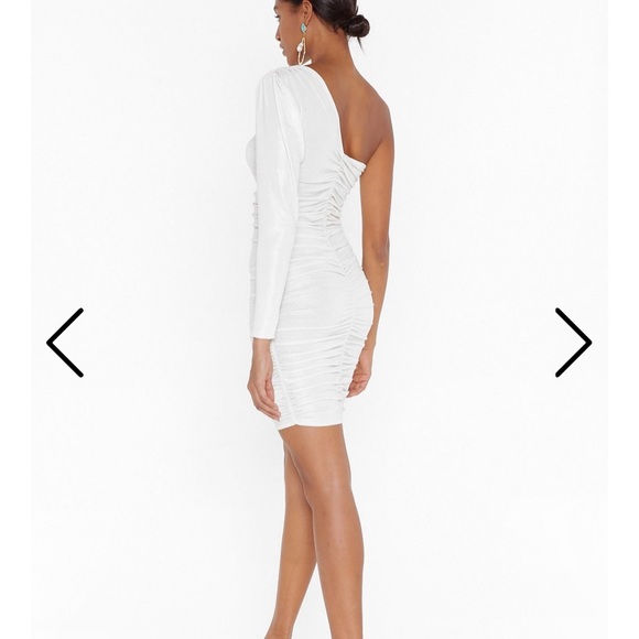 Two's a Crowd One Shoulder Mini Dress sz 2 - Picture 4 of 4